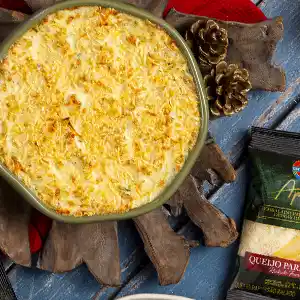 BACALHAU ÀS NATAS COM PARMESÃO APETI CATUPIRY